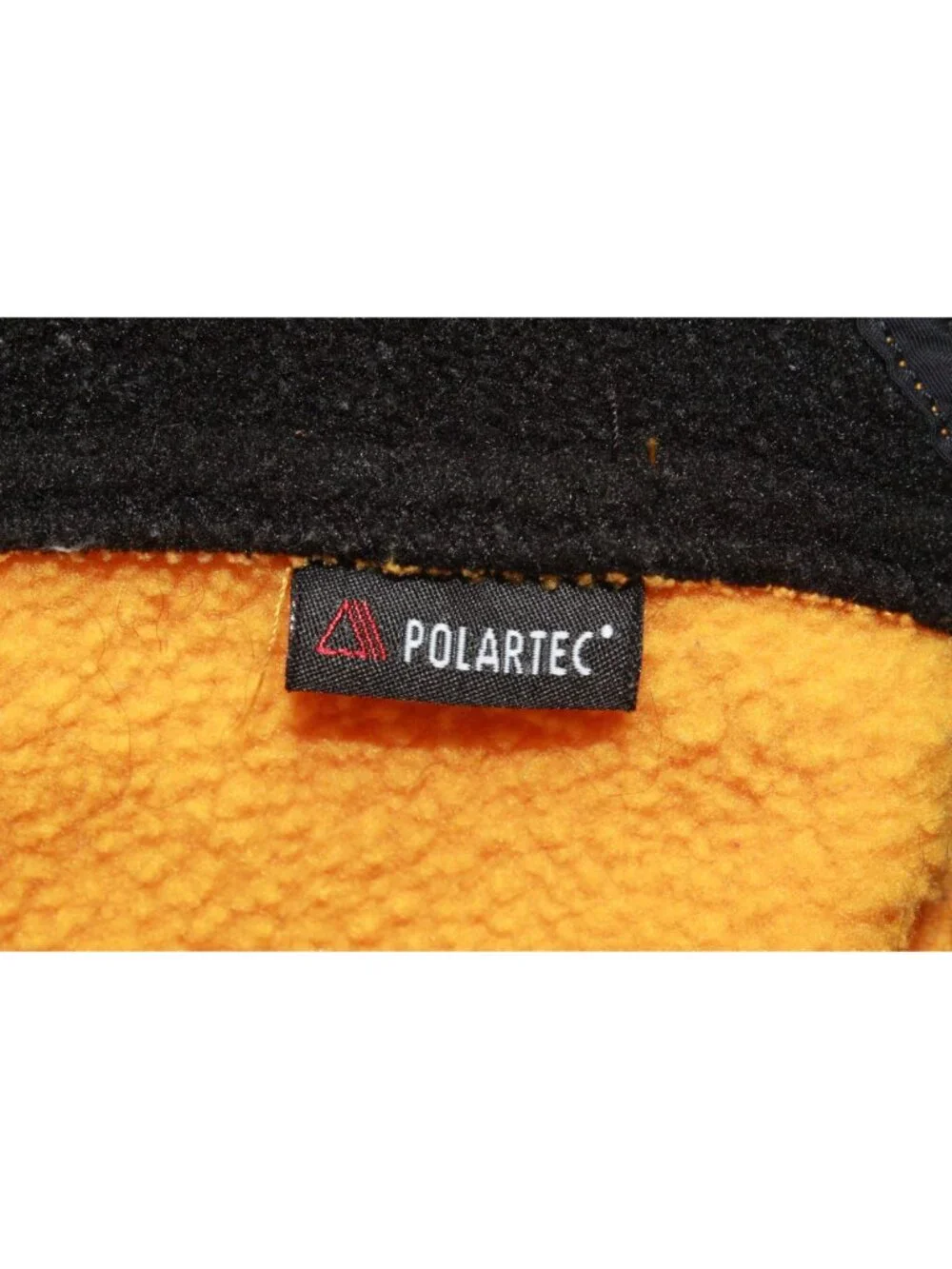 LL Bean Polartec Fleece Vest Yellow Black Full Zip Size M